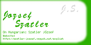 jozsef szatler business card